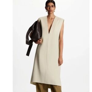COS oversized V-neck Wool Dress